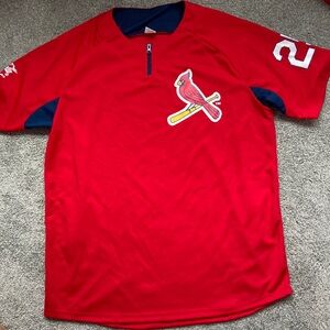 Light shirt sleeve quarter zip Cardinals shirt